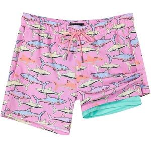 SURF CUZ Mens Swim Trunks with Compression Liner Quick Dry Trunks 2 in 1 NWT S